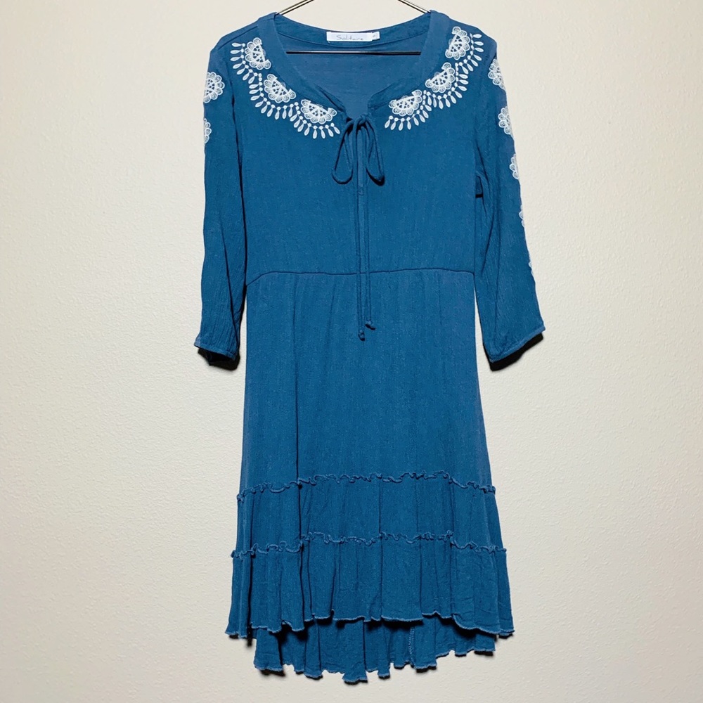 Solitaire Embroidered Boho Dress